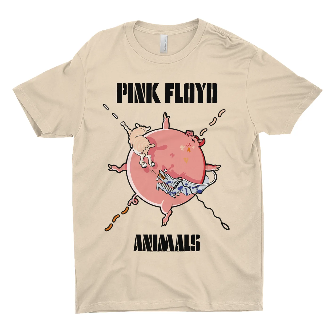 Pink Floyd T-Shirt | Animals Pig & Sheep Pink Floyd Light Shirt