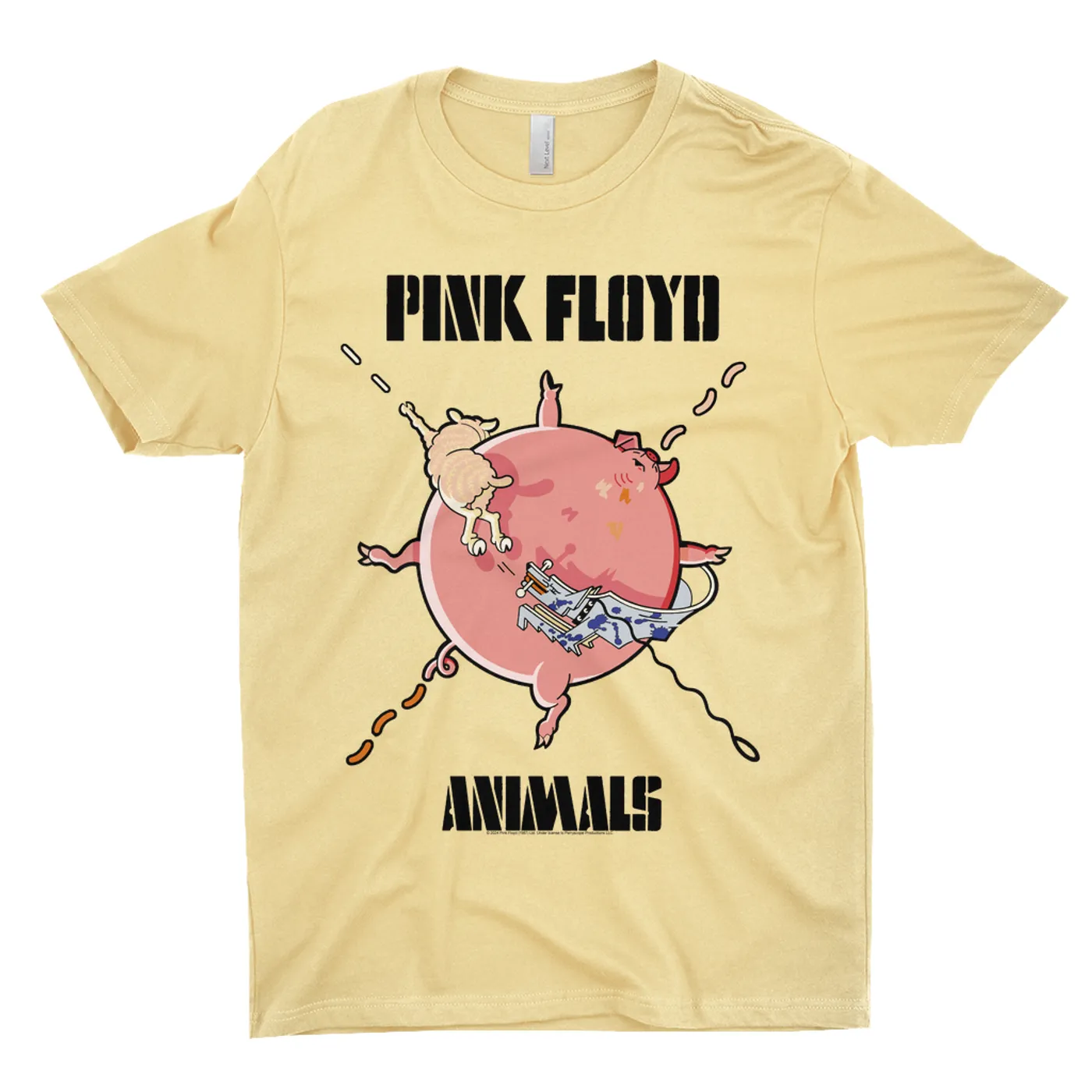 Pink Floyd T-Shirt | Animals Pig & Sheep Pink Floyd Light Shirt