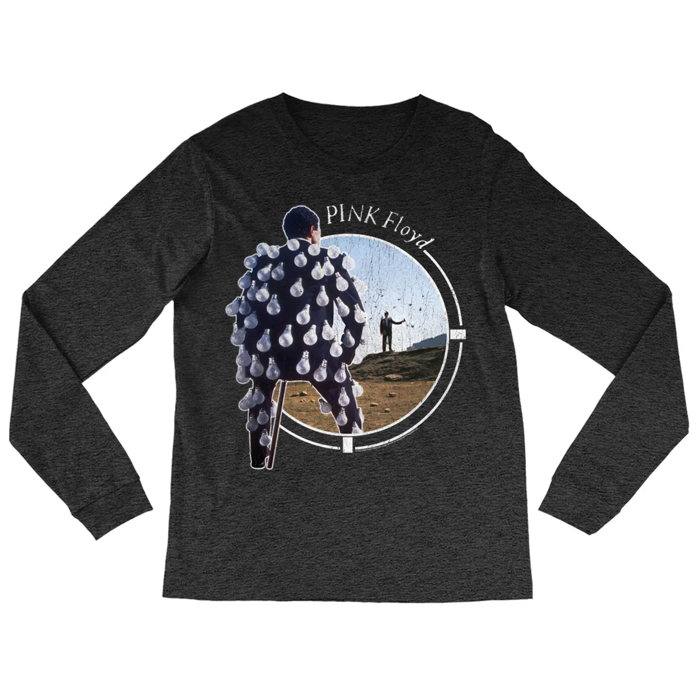 Pink Floyd Long Sleeve Shirt | Delicate Sound of Thunder Circle Design Distressed Pink Floyd Shirt