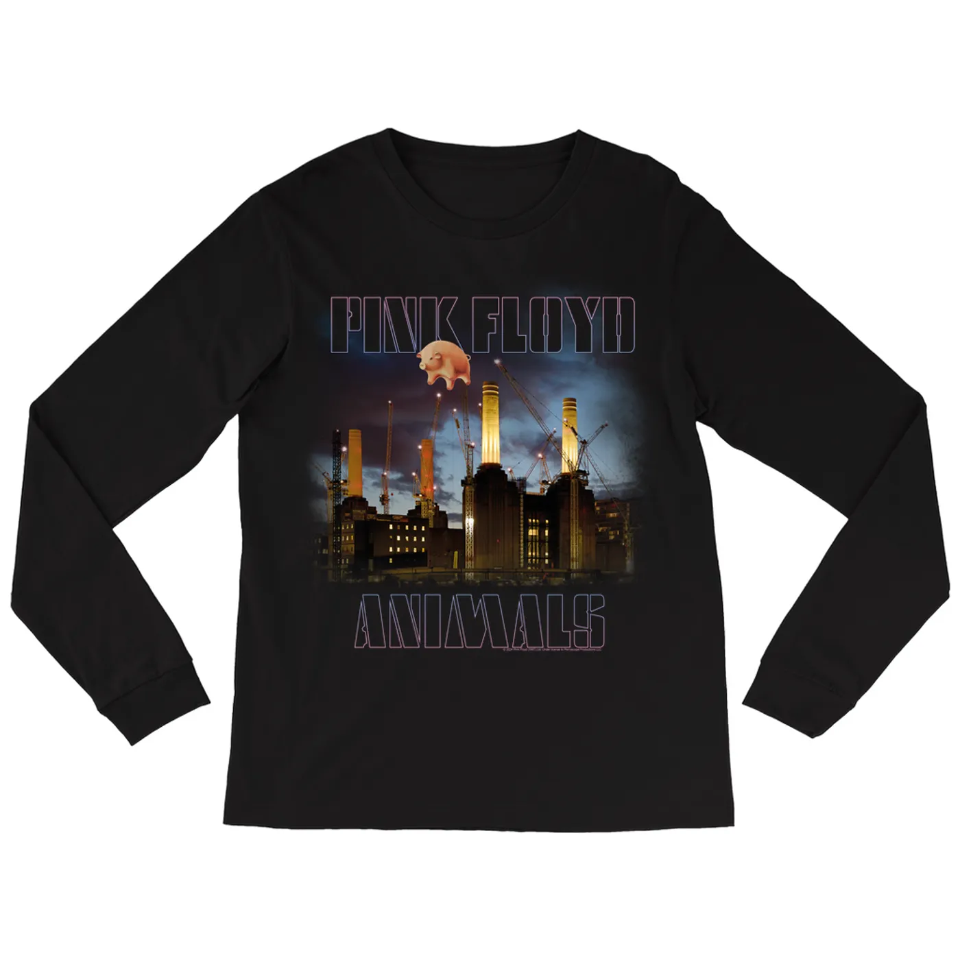 Pink Floyd Long Sleeve Shirt | Animals Night Sky Pink Floyd Shirt