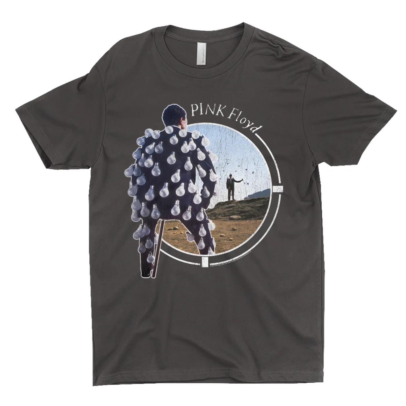 Pink Floyd T-Shirt | Delicate Sound of Thunder Circle Design Distressed Pink Floyd Dark Shirt