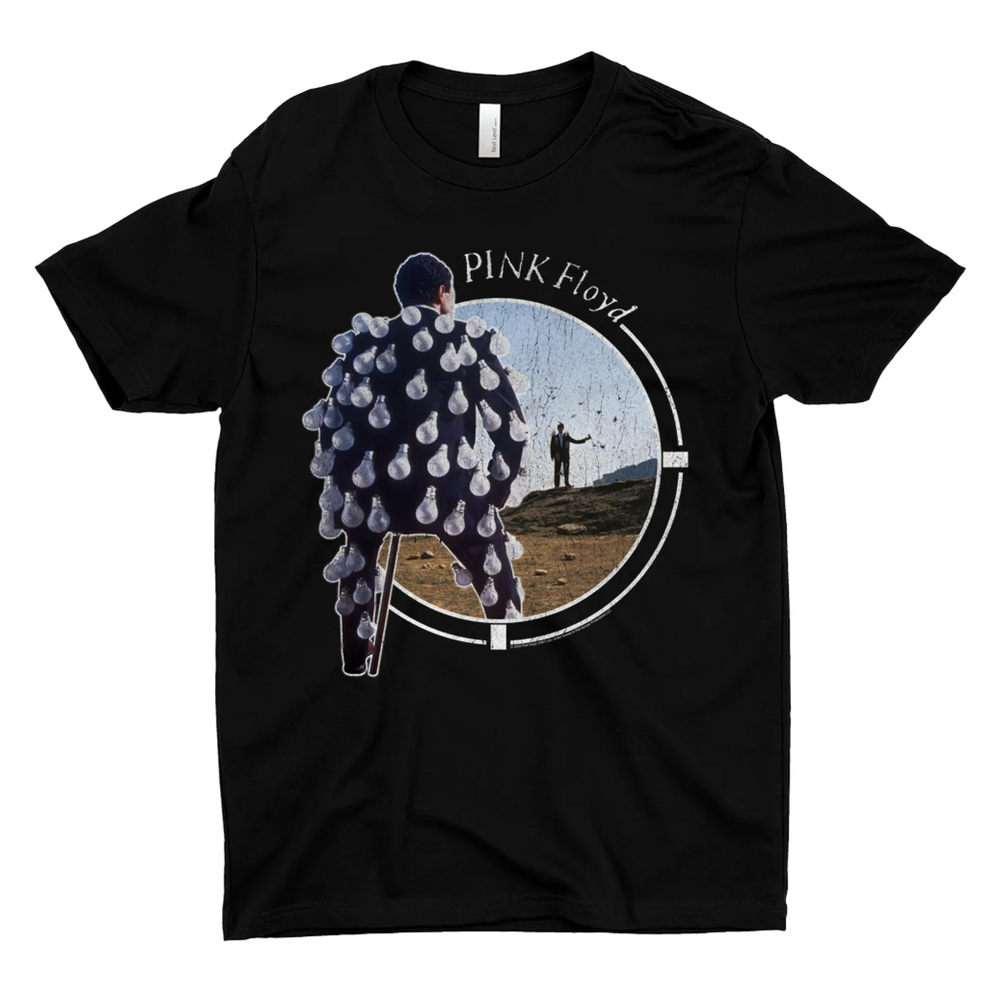 Pink Floyd T-Shirt | Delicate Sound of Thunder Circle Design Distressed Pink Floyd Dark Shirt
