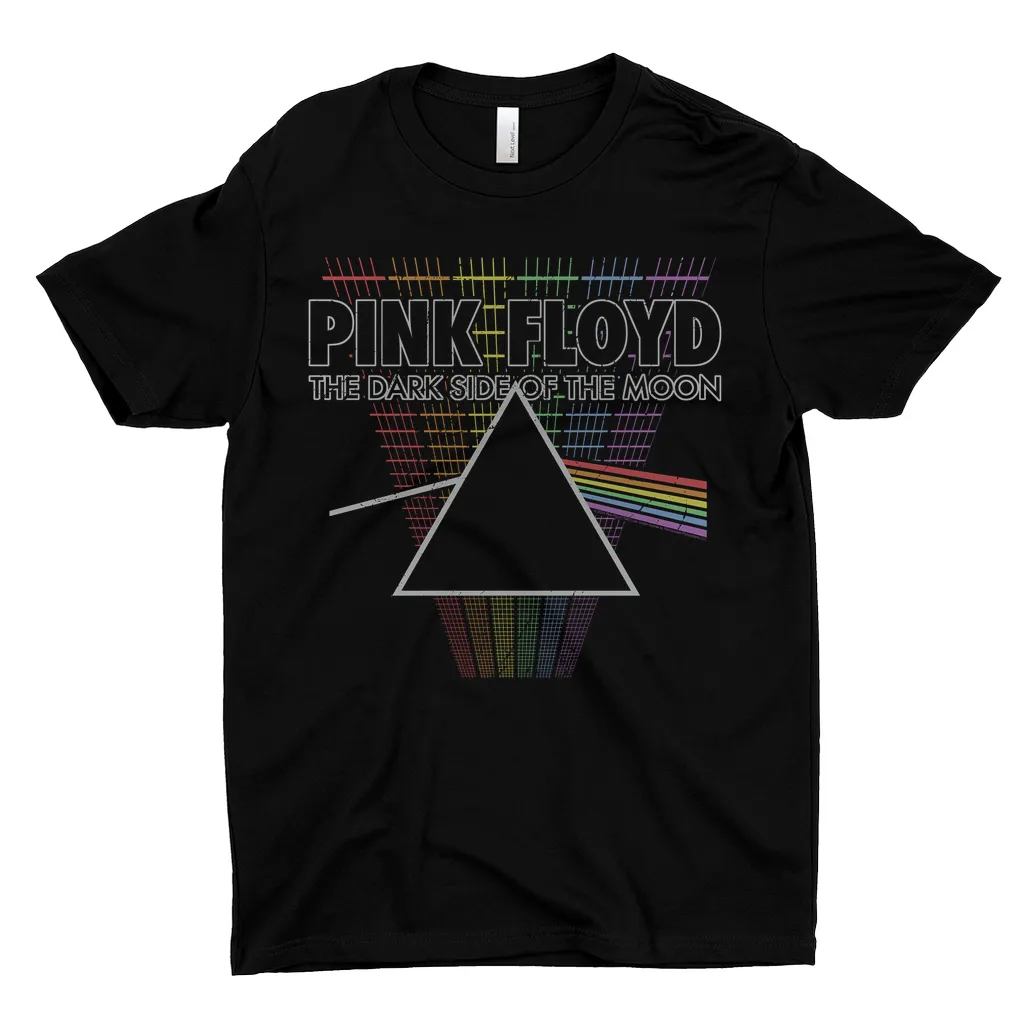 T-Shirt | Rainbow Ombre Grid DSOTM Prism Design Dark Shirt