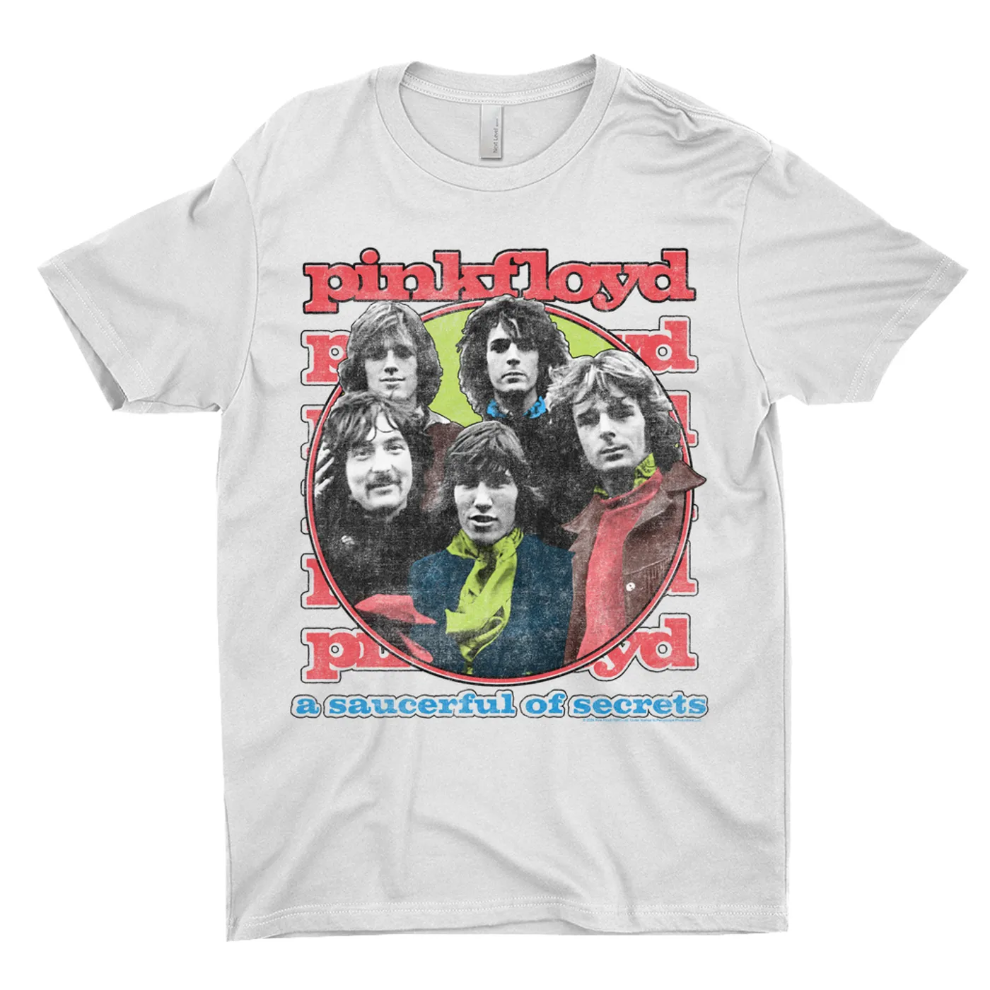 Pink Floyd T-Shirt | A Saucerful Of Secrets Group Design (Merchbar Exclusive) Pink Floyd Light Shirt