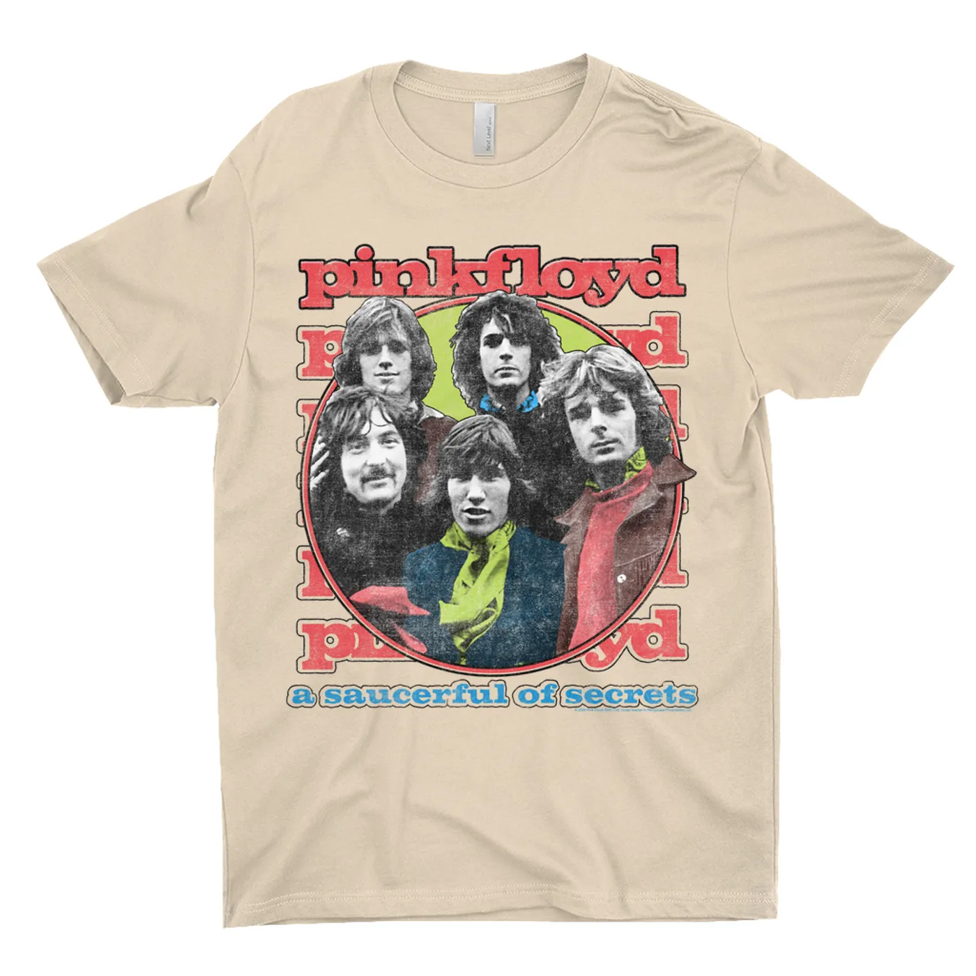 Pink Floyd T-Shirt | A Saucerful Of Secrets Group Design (Merchbar Exclusive) Pink Floyd Light Shirt