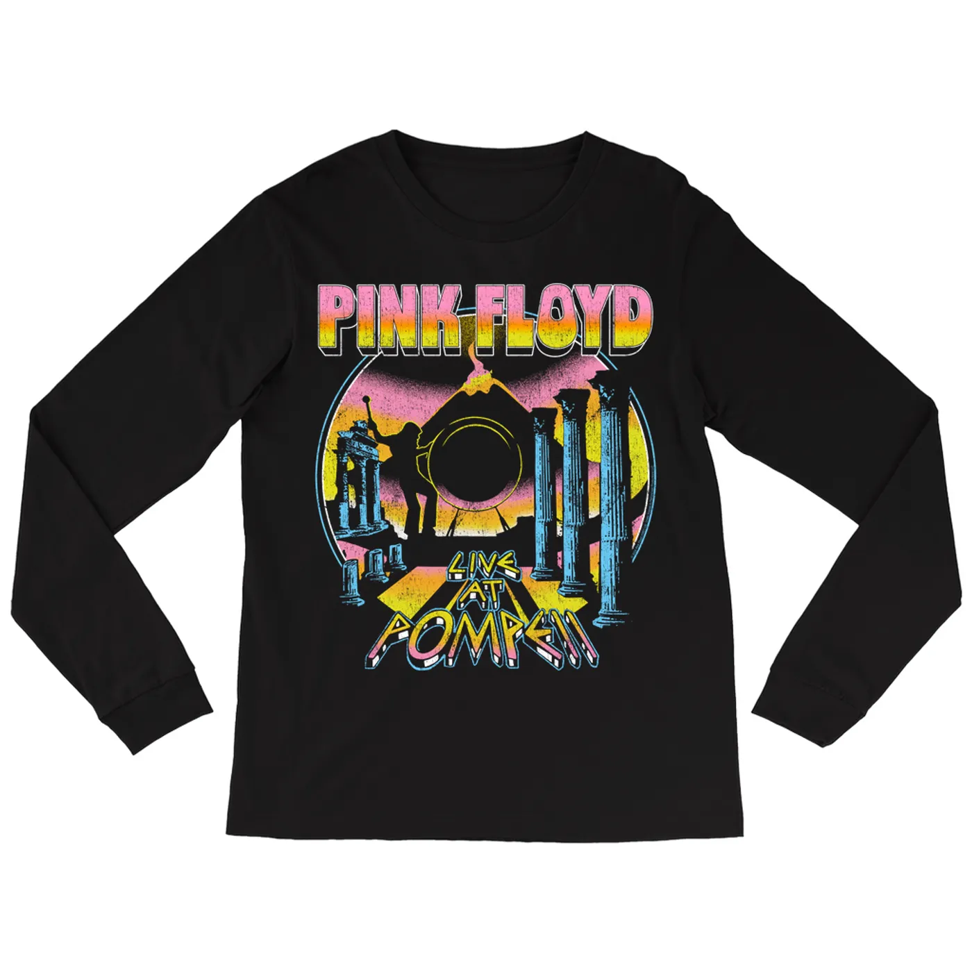 Pink Floyd Long Sleeve Shirt | Colorful Live at Pompeii Pink Floyd Shirt