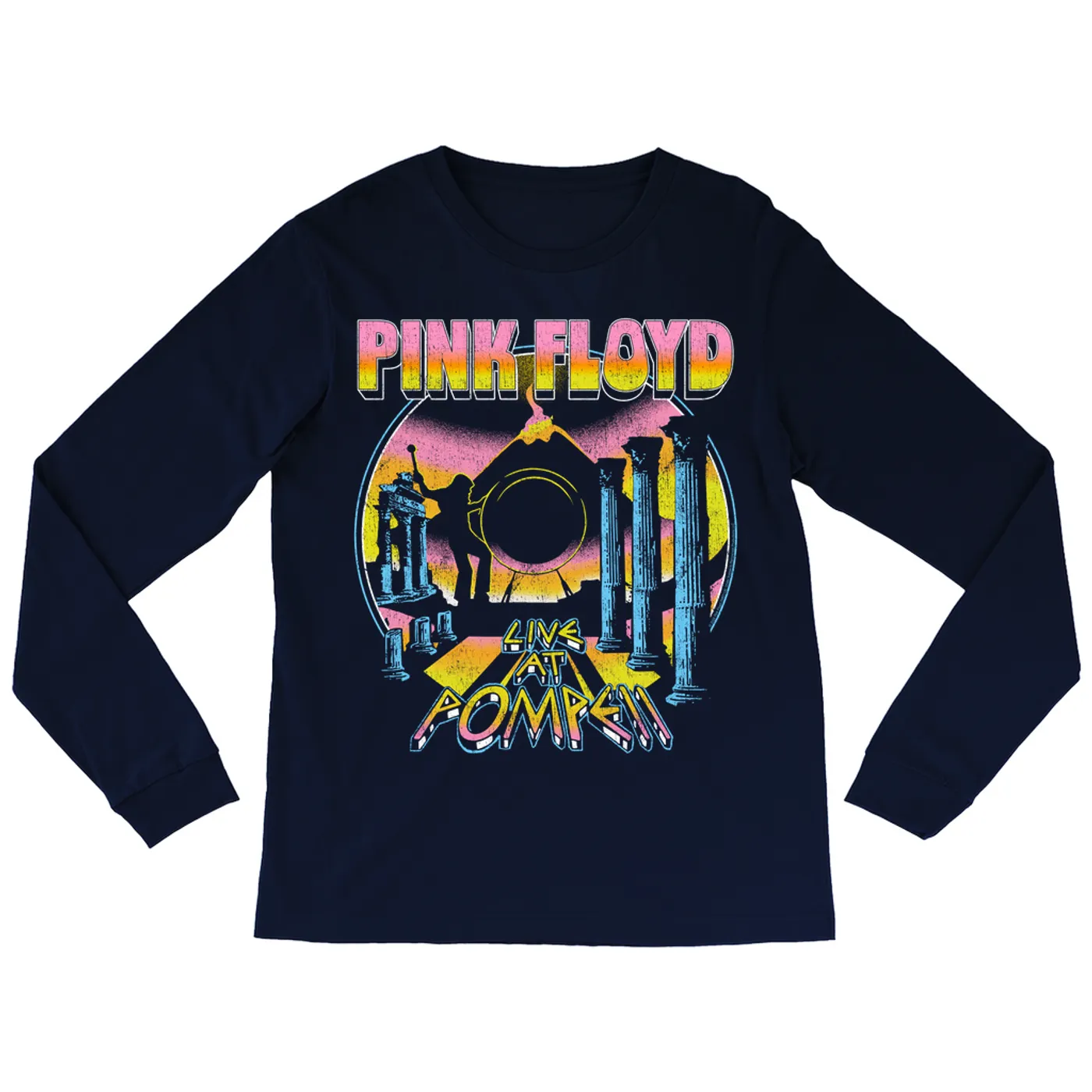 Pink Floyd Long Sleeve Shirt | Colorful Live at Pompeii Pink Floyd Shirt
