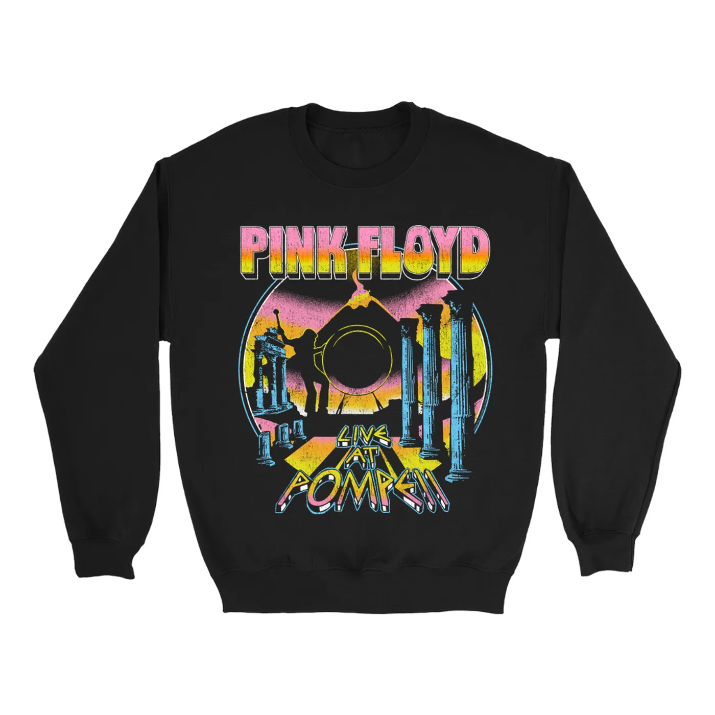 Pink Floyd Sweatshirt | Colorful Live at Pompeii Pink Floyd Sweatshirt