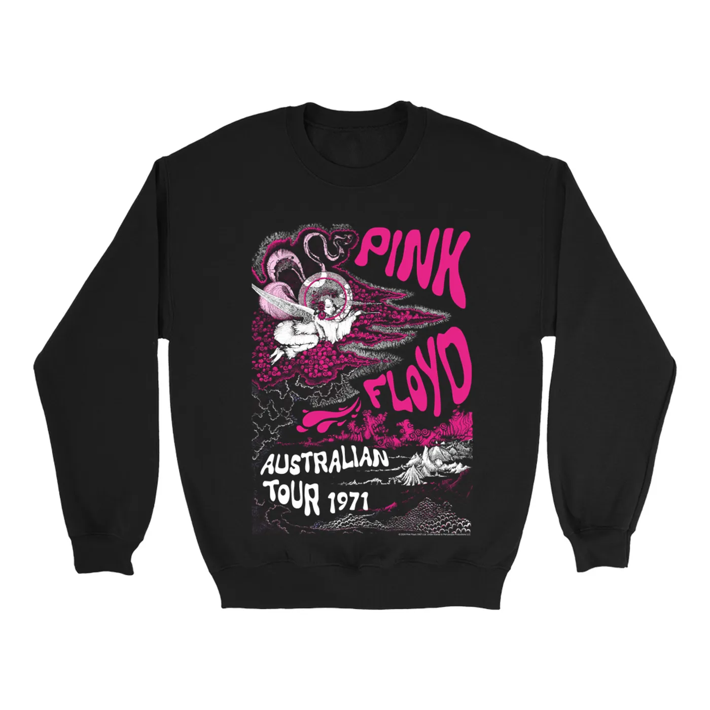 Pink Floyd Sweatshirt | 1971 Australian Tour Poster Design Pink Floyd Sweatshirt