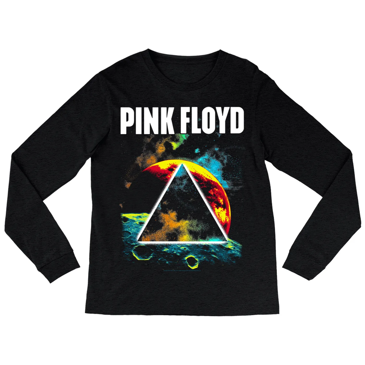 Pink Floyd Long Sleeve Shirt | Multi-Colored Dark Side Of The Moon Galaxy (Merchbar Exclusive) Pink Floyd Shirt