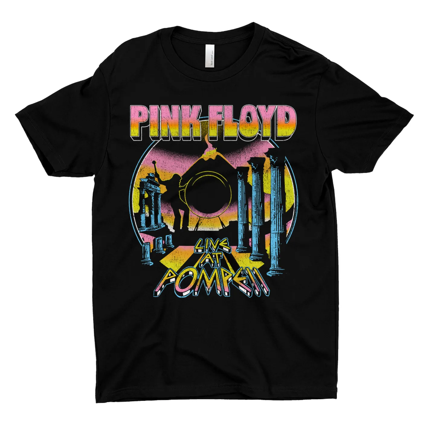 Pink Floyd T-Shirt | Colorful Live at Pompeii Pink Floyd Dark Shirt