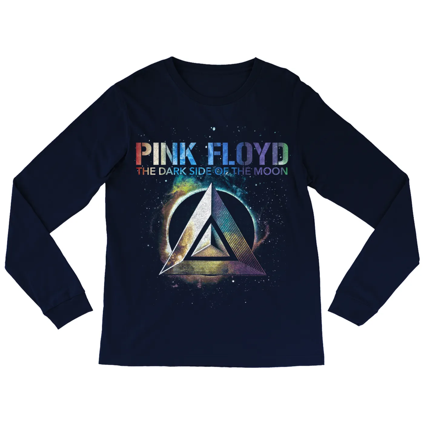 Pink Floyd Long Sleeve Shirt | Dark Side Of The Moon Colorful Shield Pink Floyd Shirt