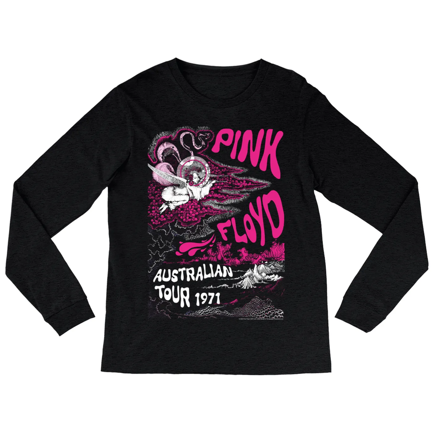 Pink Floyd Long Sleeve Shirt | 1971 Australian Tour Poster Design Pink Floyd Shirt