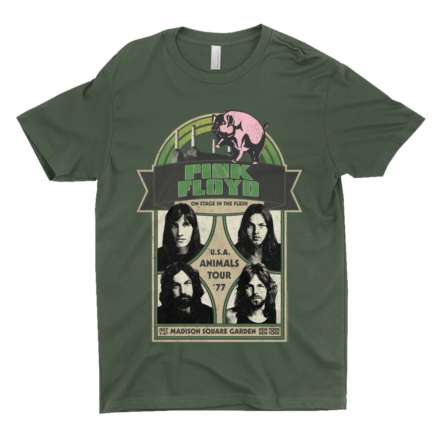 Pink Floyd T-Shirt | On Stage In The Flesh Tour 1977 Distressed Pink Floyd Dark Shirt