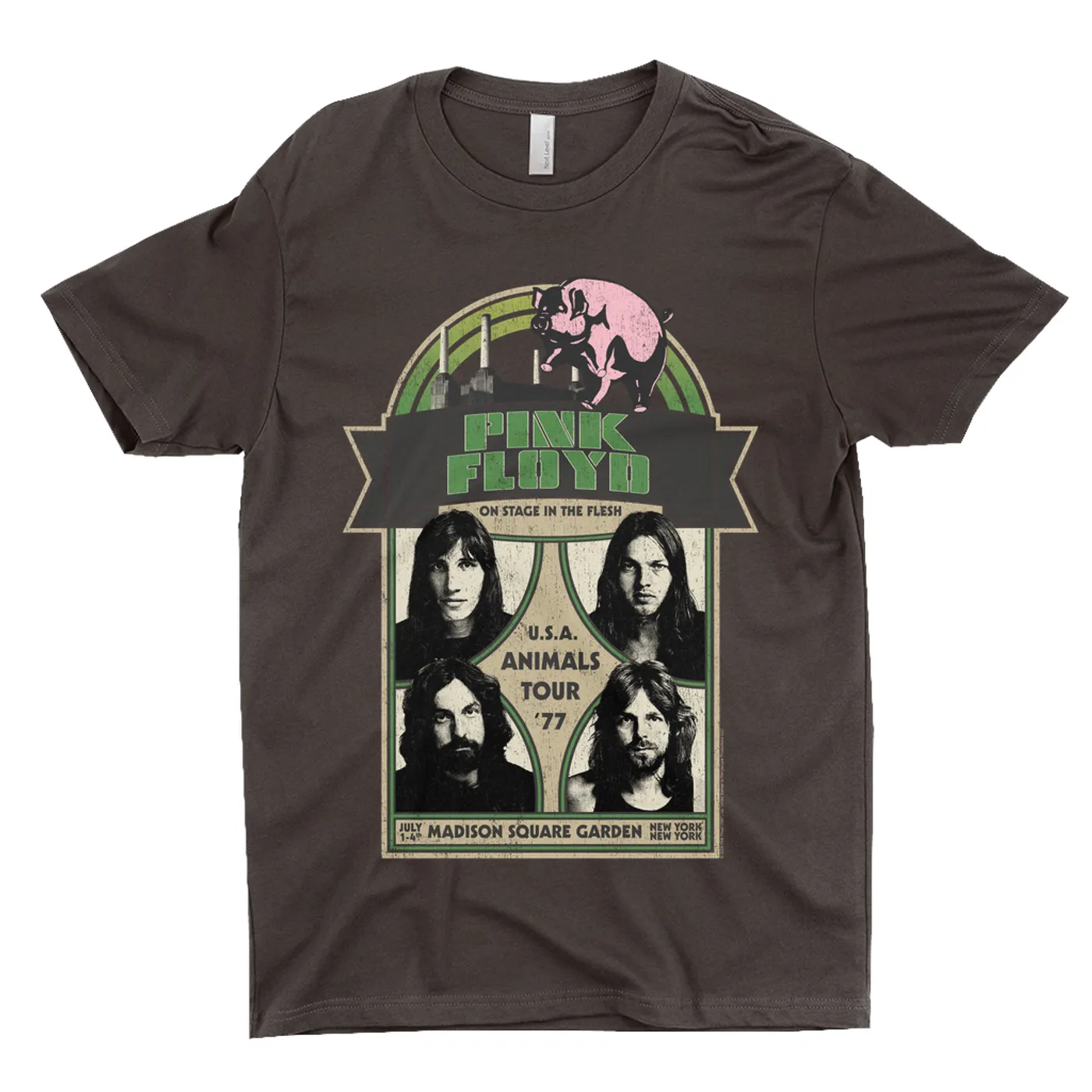 Pink Floyd T-Shirt | On Stage In The Flesh Tour 1977 Distressed Pink Floyd Dark Shirt