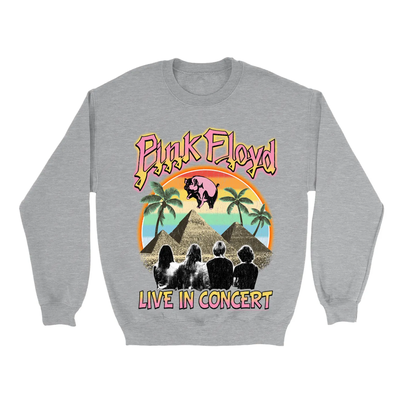 Pink Floyd Sweatshirt | Tropical Dark Side Pyramid Live In Concert (Merchbar Exclusive) Pink Floyd Sweatshirt