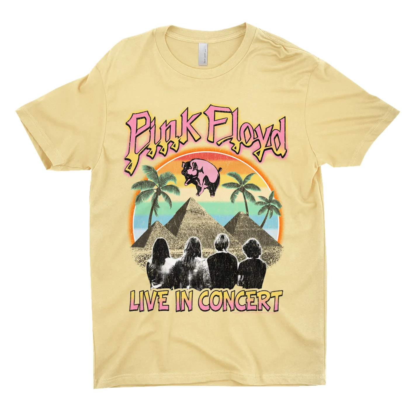 Pink Floyd T-Shirt | Tropical Dark Side Pyramid Live In Concert (Merchbar Exclusive) Pink Floyd Light Shirt