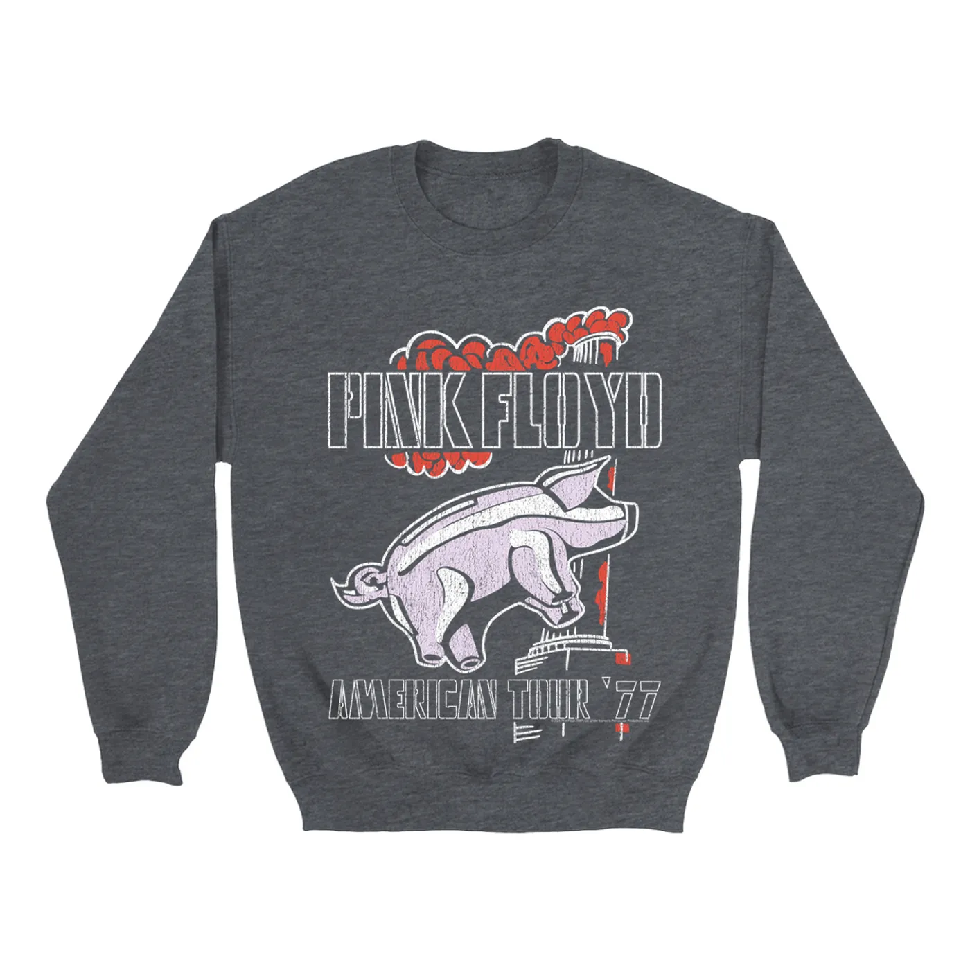 Pink Floyd Sweatshirt | Animals Tour '77 Retro Illustration Pink Floyd Sweatshirt