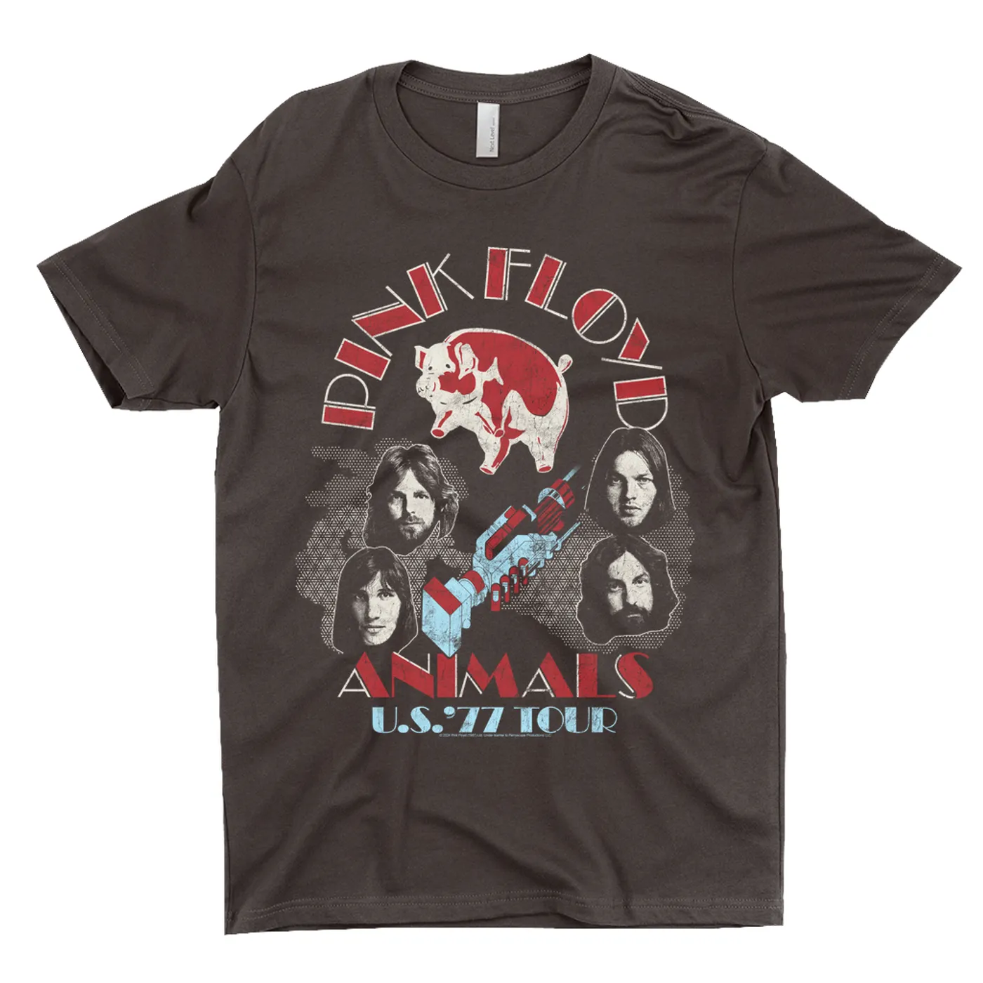 Pink Floyd T-Shirt | U.S. Tour 1977 Classic Retro Pink Floyd Dark Shirt