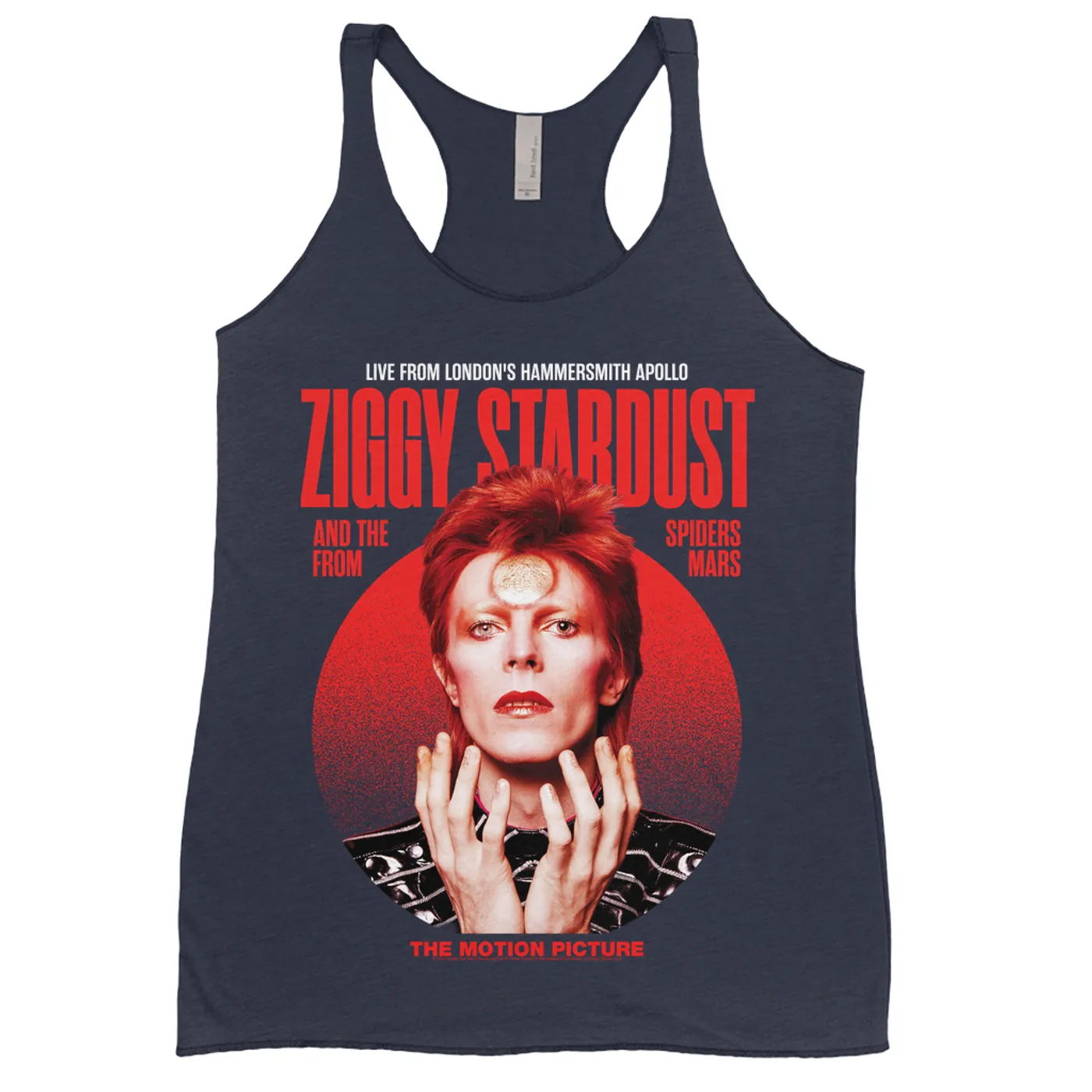 David Bowie Ladies' Tank Top | Ziggy Stardust And The Spiders From Mars Motion Picture Poster David Bowie Shirt