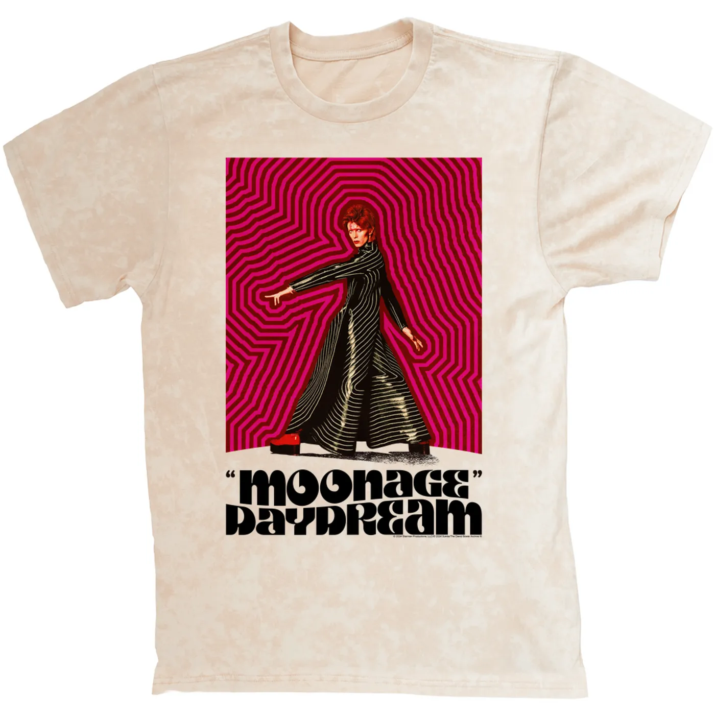David Bowie T-shirt | Moonage Daydream Artwork Design David Bowie Mineral Wash Shirt