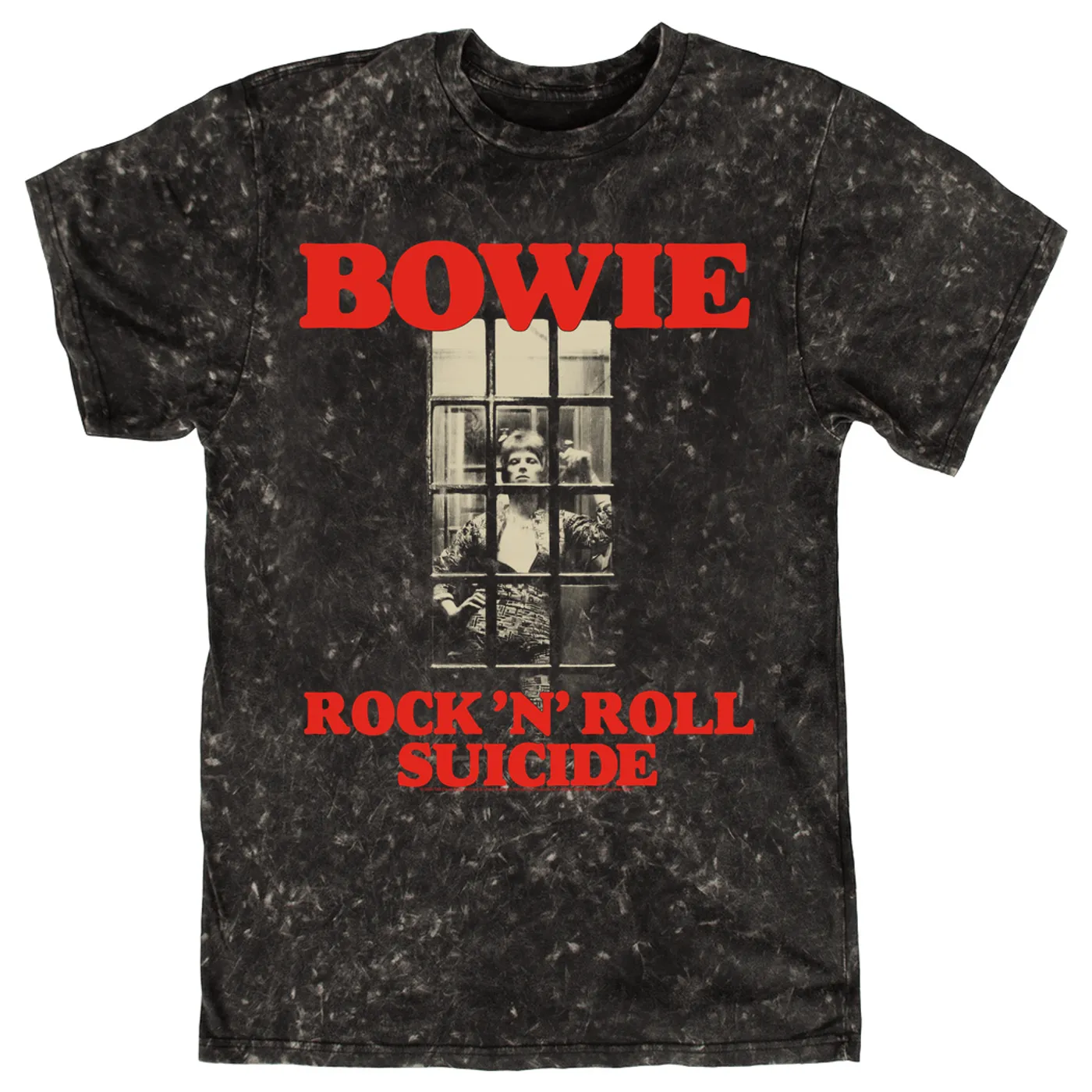 David Bowie T-shirt | Retro Rock N' Roll Suicide David Bowie Mineral Wash Shirt