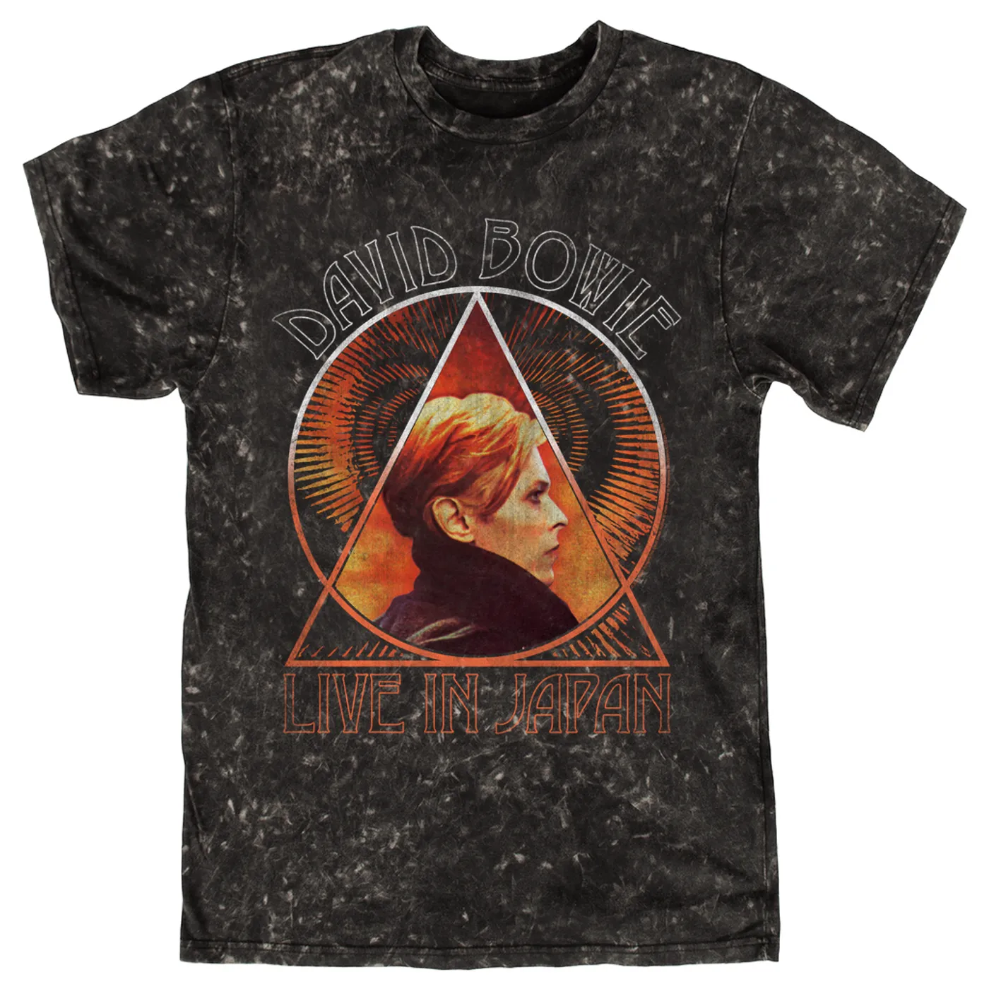 David Bowie T-shirt | Live In Japan Low Album Distressed David Bowie Mineral Wash Shirt