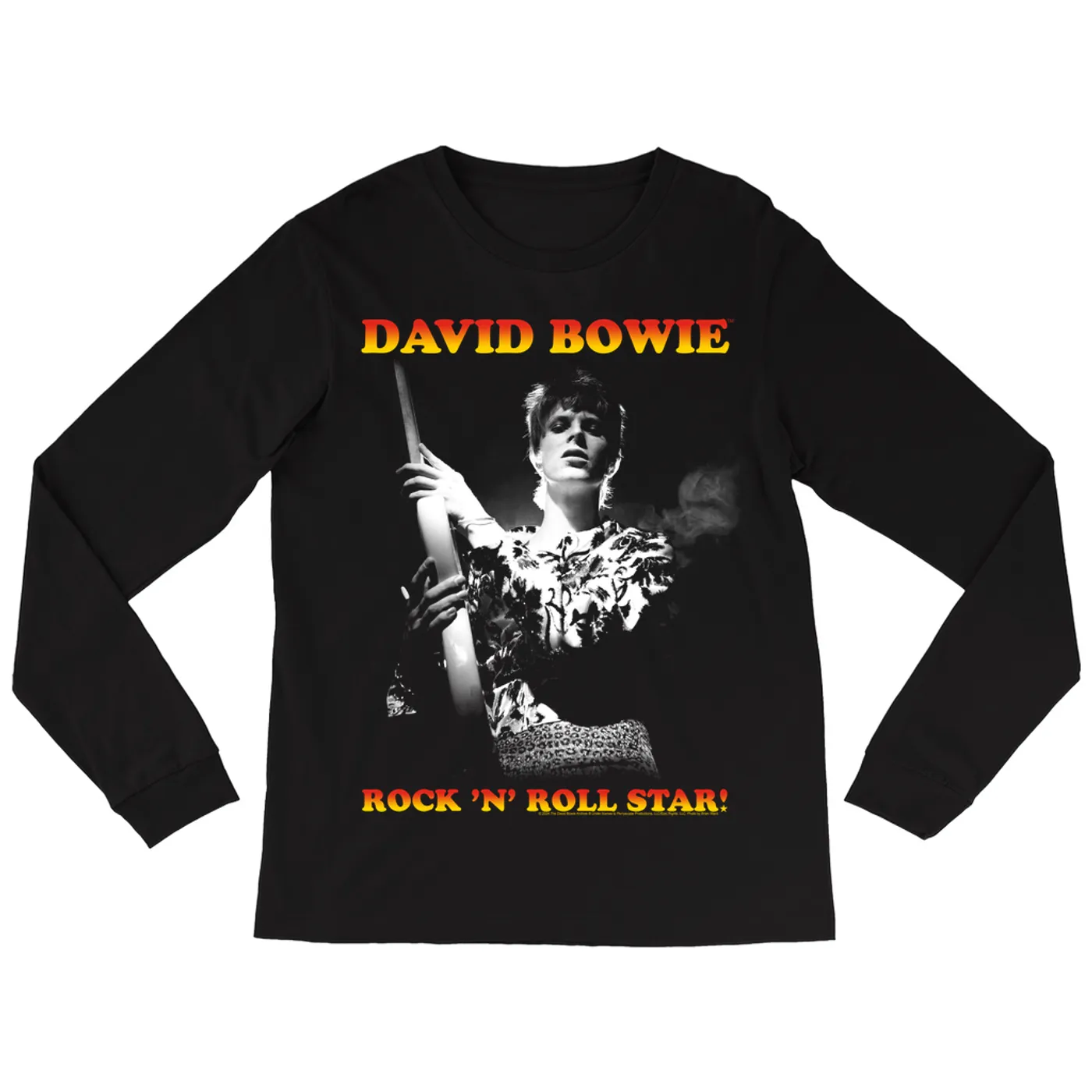 David Bowie Long Sleeve Shirt | Gradient Rock N' Roll Star David Bowie Shirt