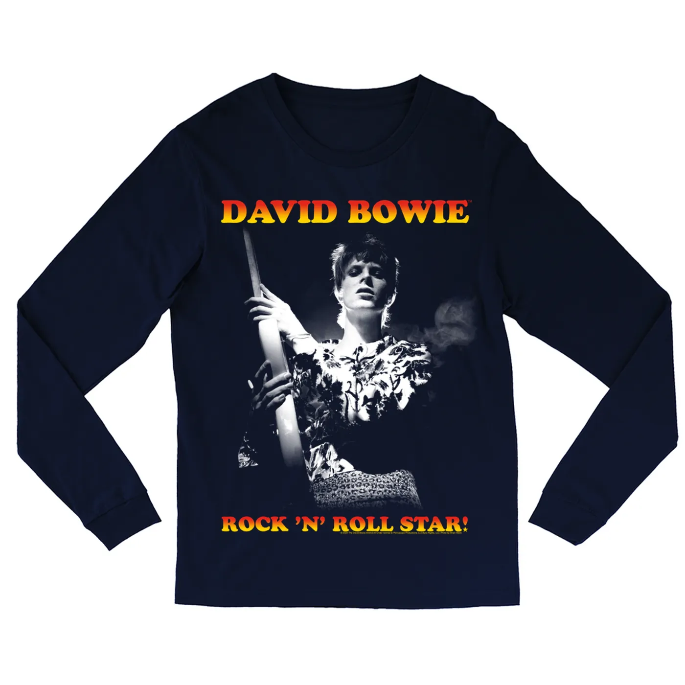 David Bowie Long Sleeve Shirt | Gradient Rock N' Roll Star David Bowie Shirt