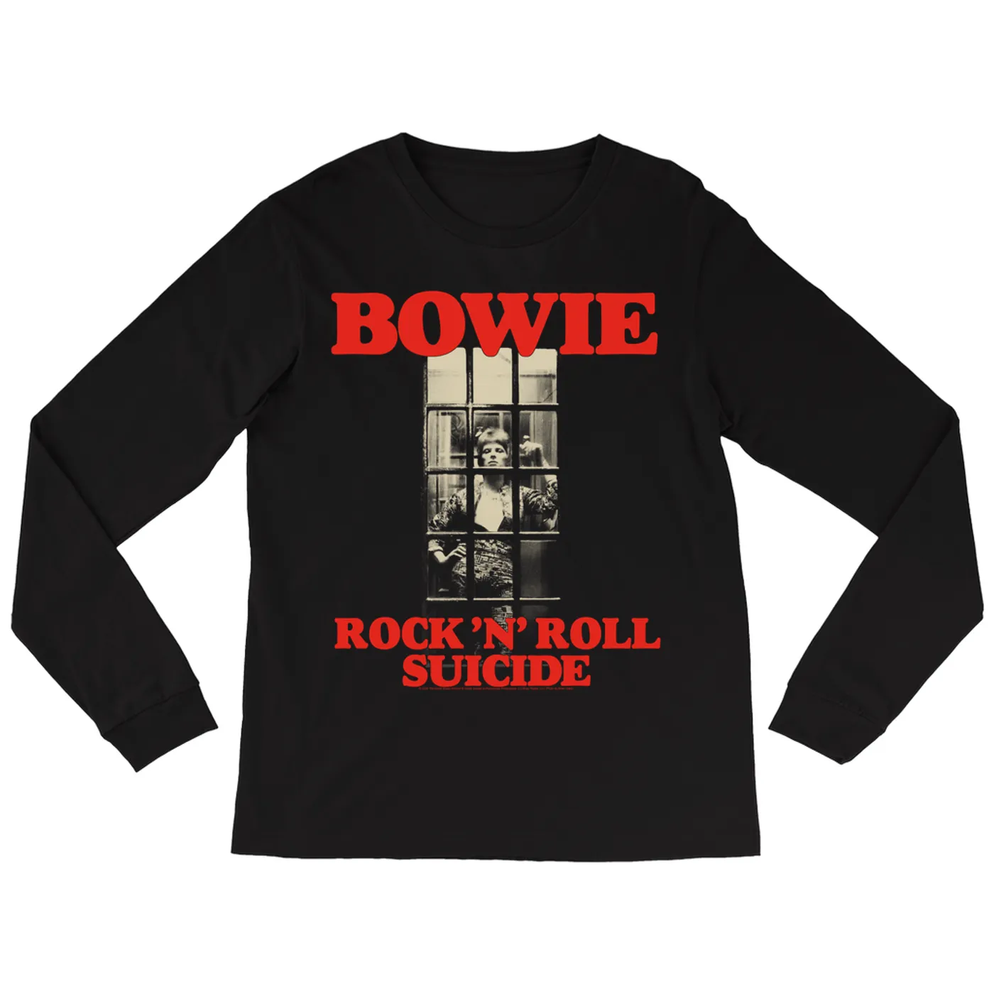 David Bowie Long Sleeve Shirt | Retro Rock N' Roll Suicide David Bowie Shirt