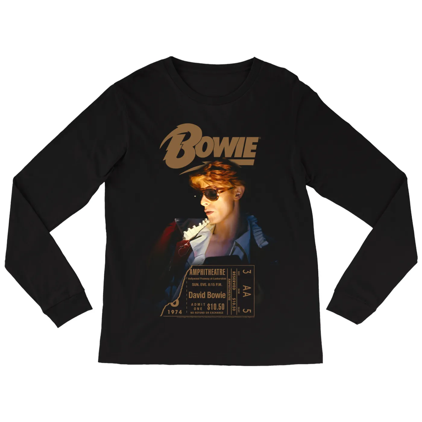 David Bowie Long Sleeve Shirt | Diamond Dogs LA Tour 1974 David Bowie Shirt