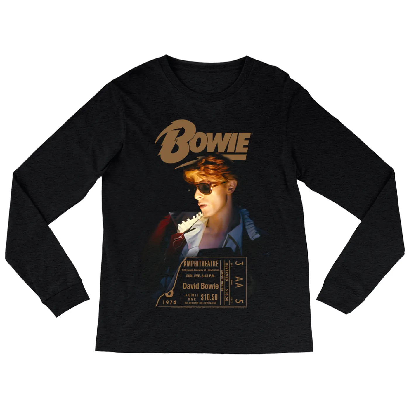 David Bowie Long Sleeve Shirt | Diamond Dogs LA Tour 1974 David Bowie Shirt