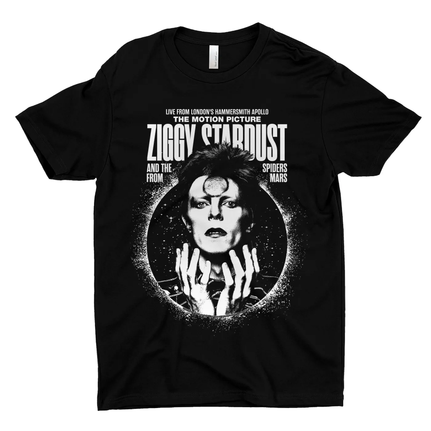 David Bowie T-Shirt | Live From Hammersmith Apollo Ziggy Stardust And The Spiders From Mars Motion Picture David Bowie Dark Shirt