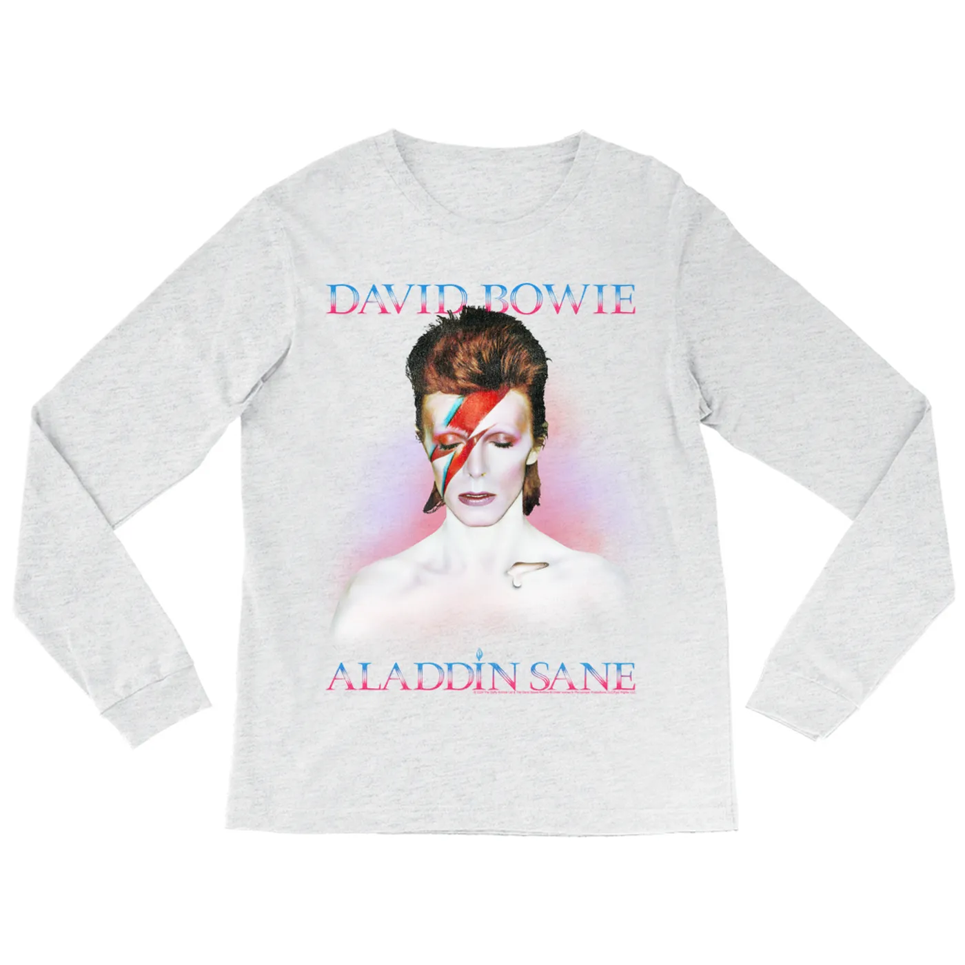 David Bowie Long Sleeve Shirt | Aladdin Sane Album Cover Glow Design Distressed David Bowie Shirt