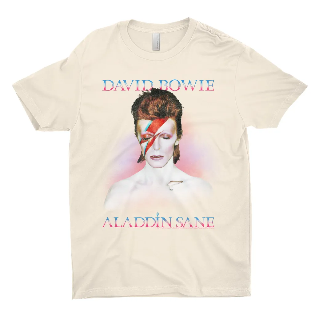 T-Shirt | Aladdin Sane Album Cover Glow Design Distressed Light Shirt