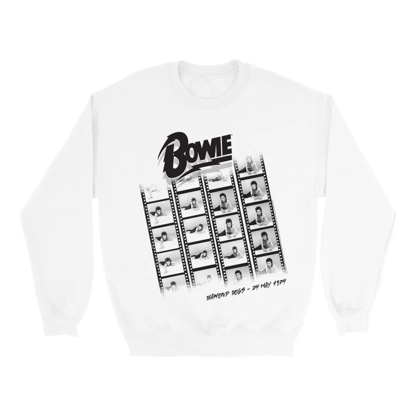 David Bowie Sweatshirt | Diamond Dogs Photographic Film Design 1974 David Bowie Sweatshirt