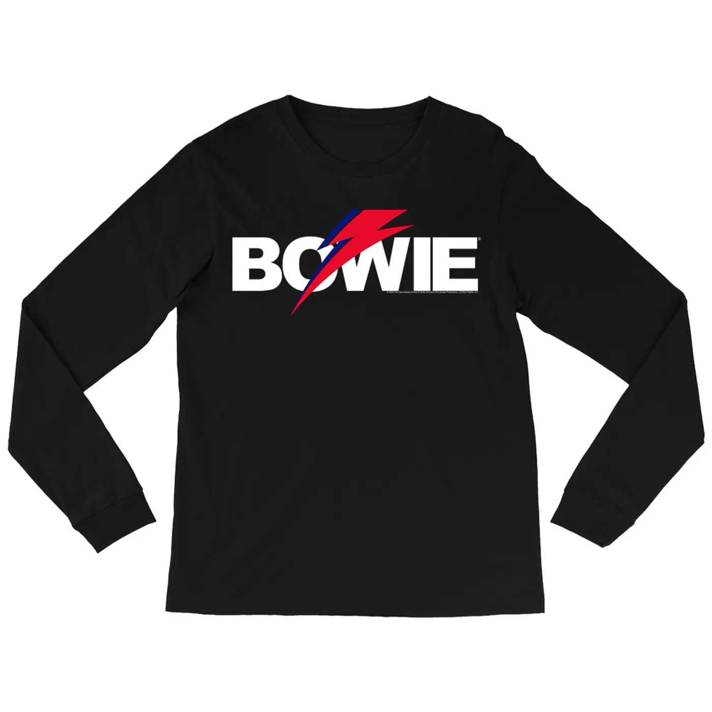 David Bowie Long Sleeve Shirt | Aladdin Sane Bolt Art Logo David Bowie Shirt