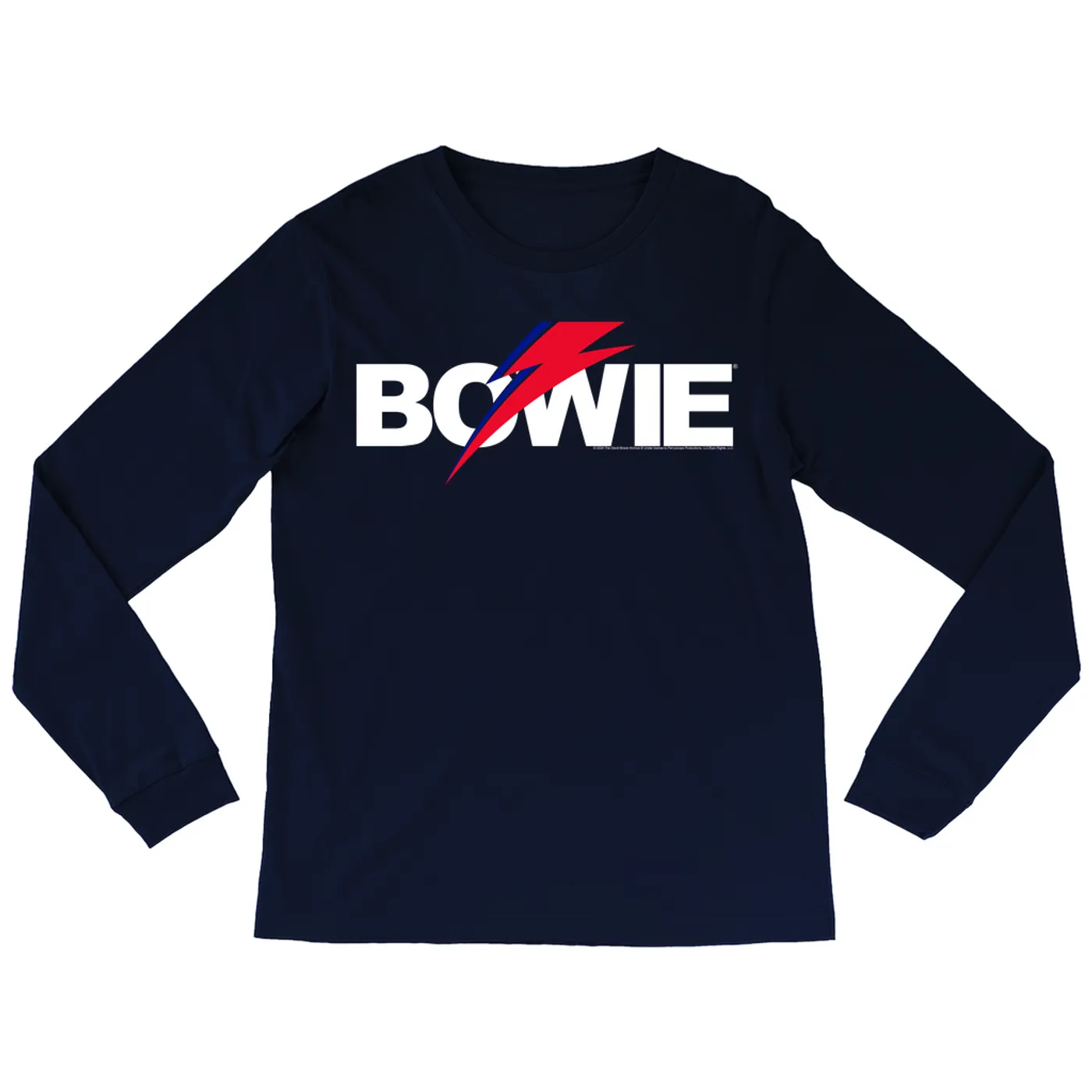 David Bowie Long Sleeve Shirt | Aladdin Sane Bolt Art Logo David Bowie Shirt