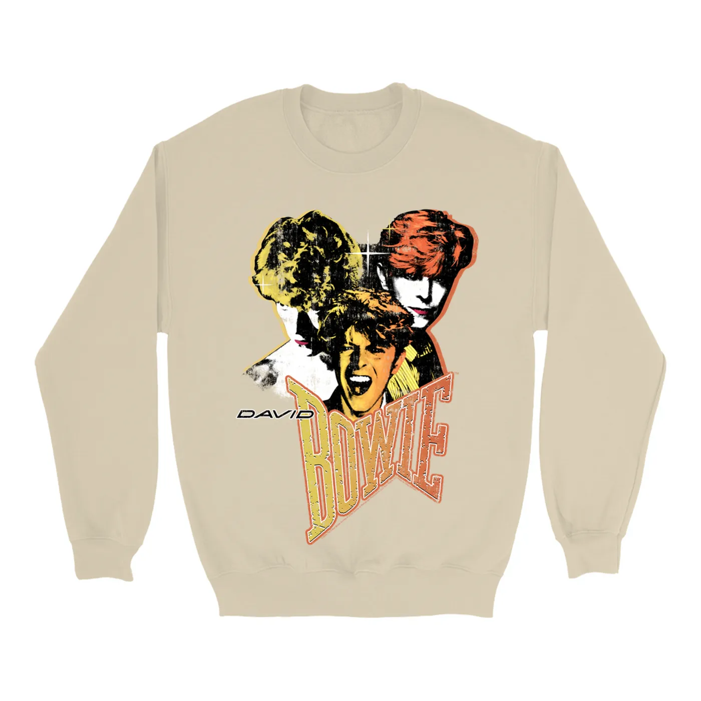 David Bowie Sweatshirt | Let's Dance Era Collage Distressed (Merchbar Exclusive) David Bowie Sweatshirt