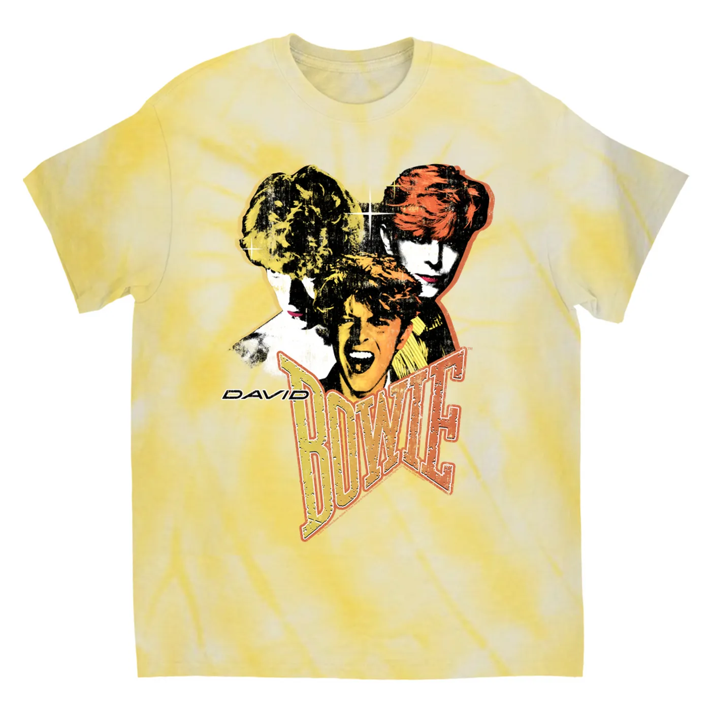 David Bowie T-Shirt | Let's Dance Era Collage Distressed (Merchbar Exclusive) David Bowie Tie Dye Shirt