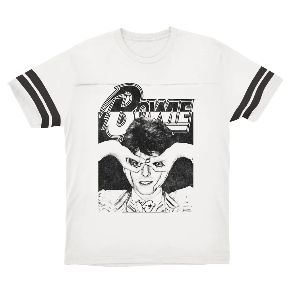 T-Shirt | Silly Face Finger Glasses Color Block Distressed (Equineop Exclusive) Football Shirt