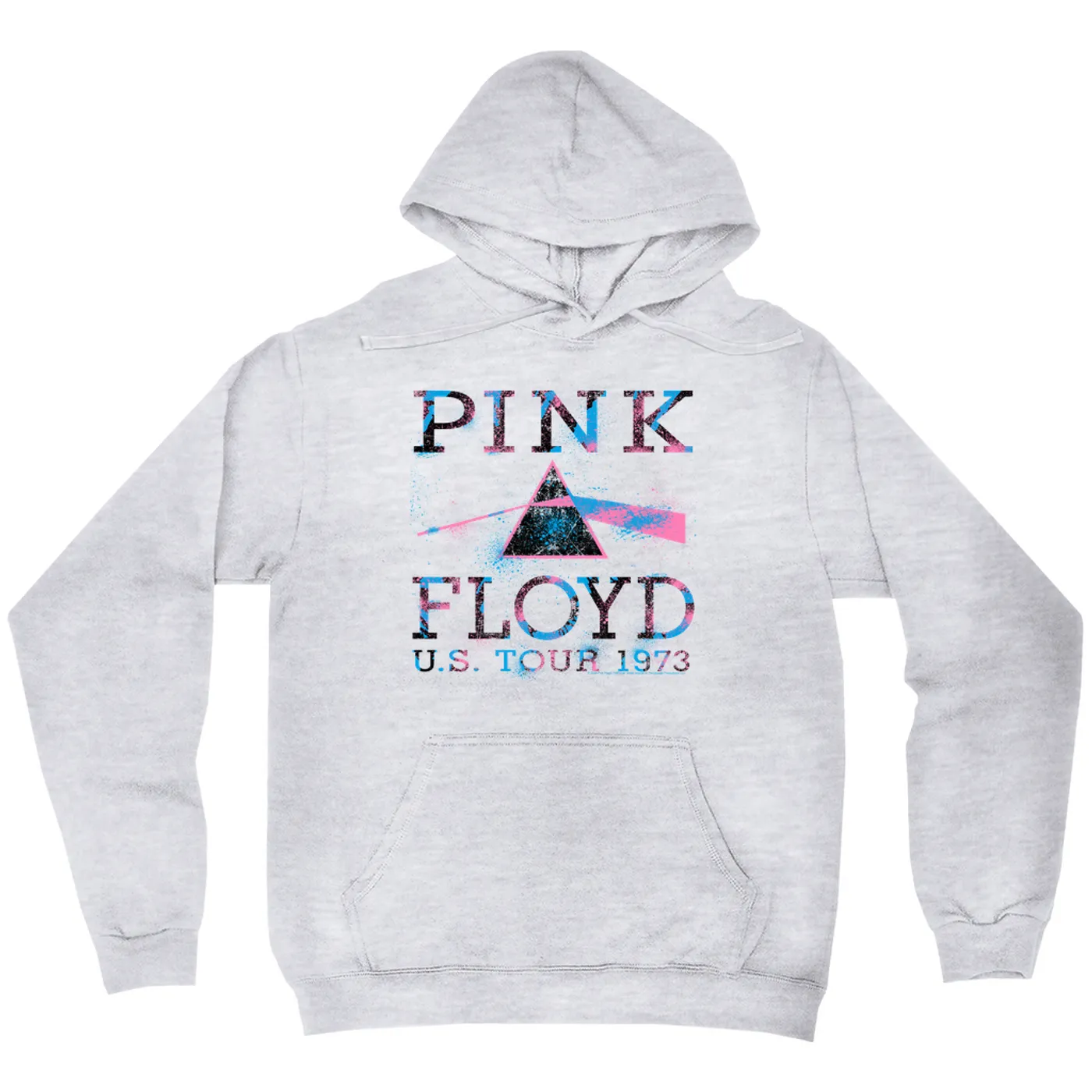 Pink Floyd Hoodie | Pink Blue Splatter Paint US Tour Pink Floyd Hoodie