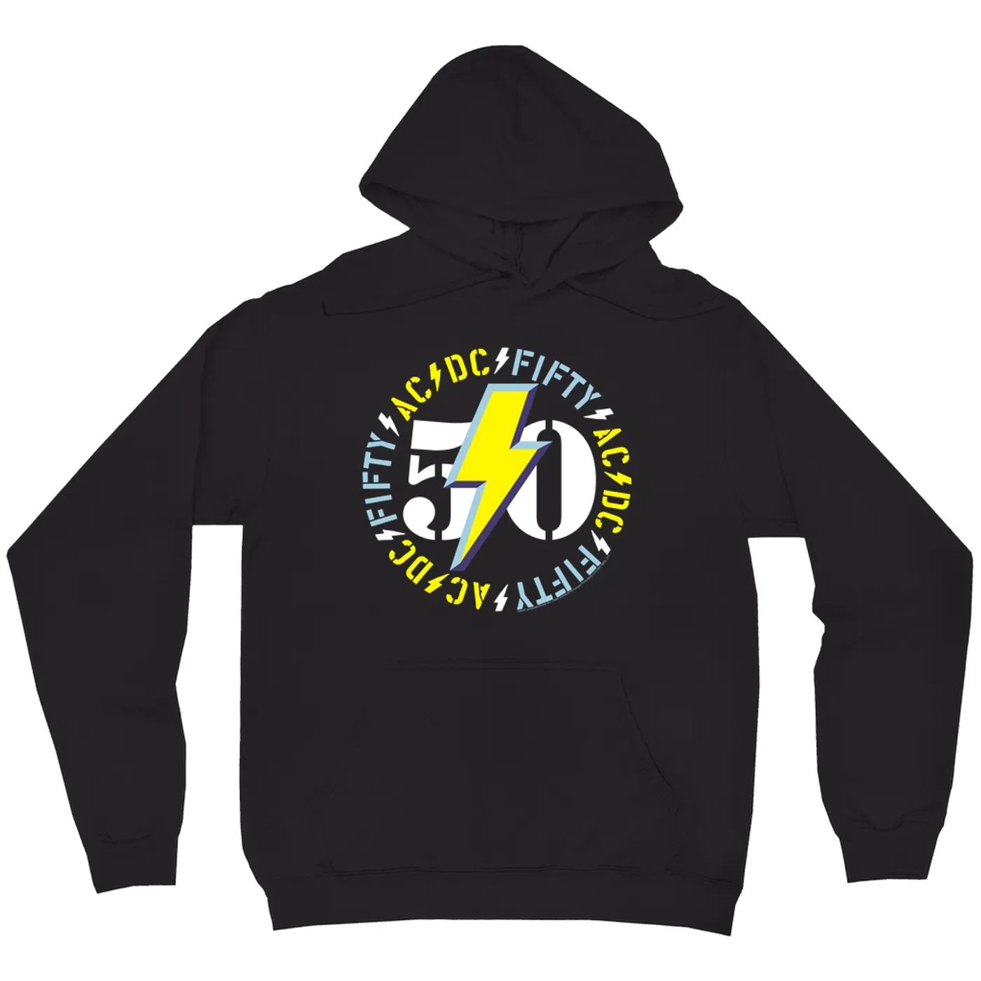 AC/DC Hoodie | Blue Yellow 50th Anniversary Hoodie