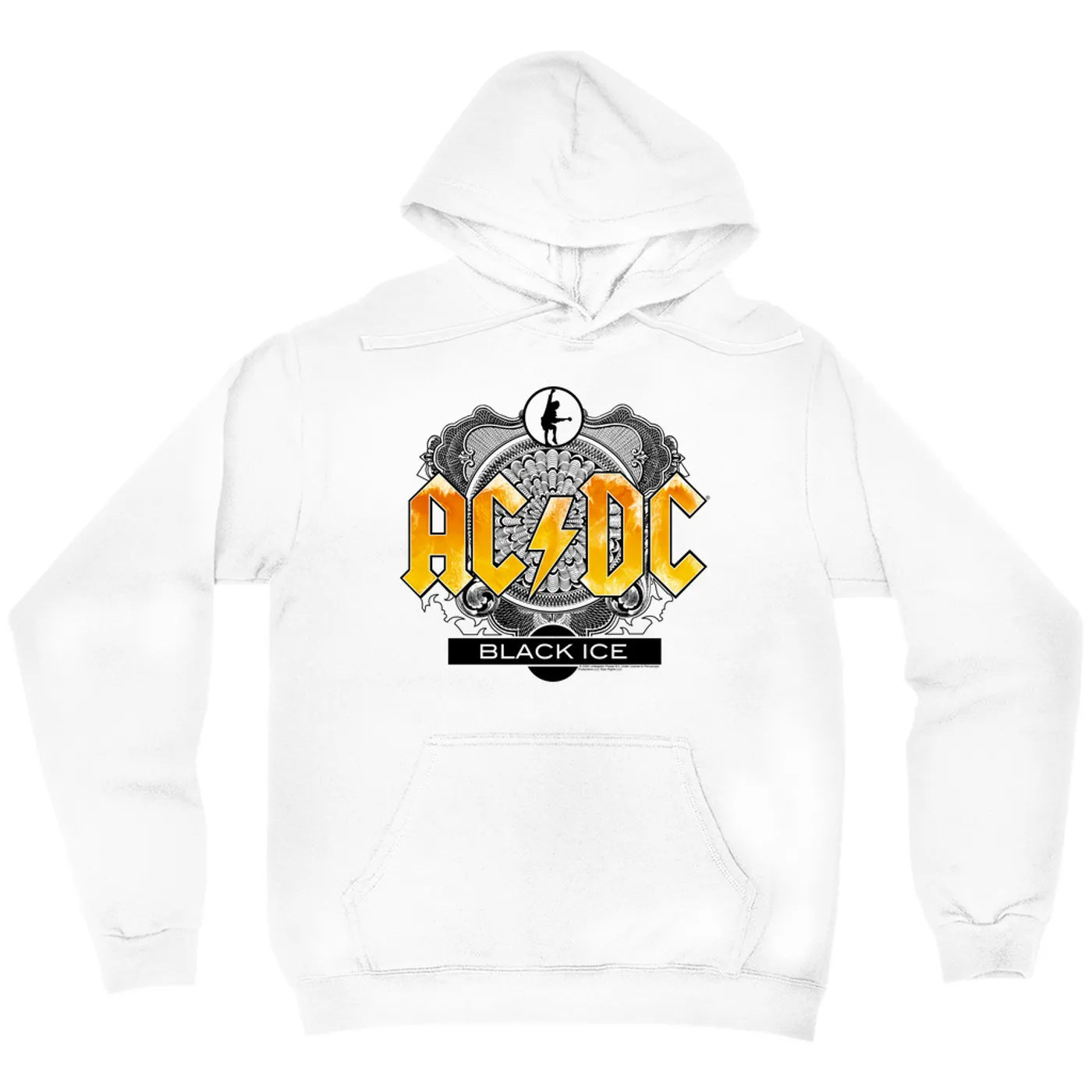 AC/DC Hoodie | Black Ice Album Art Design Yellow Hoodie