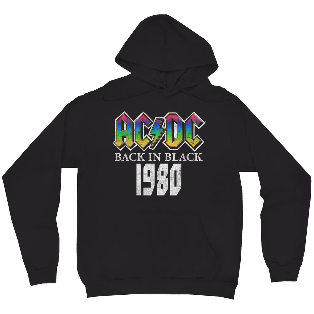 Hoodie | 1980 Neon Ombre Logo Distressed Hoodie