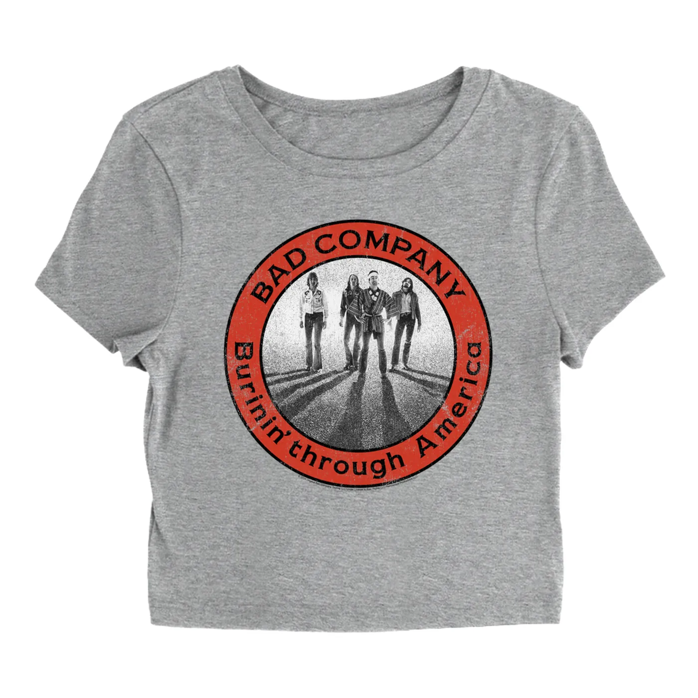 Bad Company Women's T-Shirt | Burnin Through America Design (Merchbar Exclusive) Bad Company Baby Tee