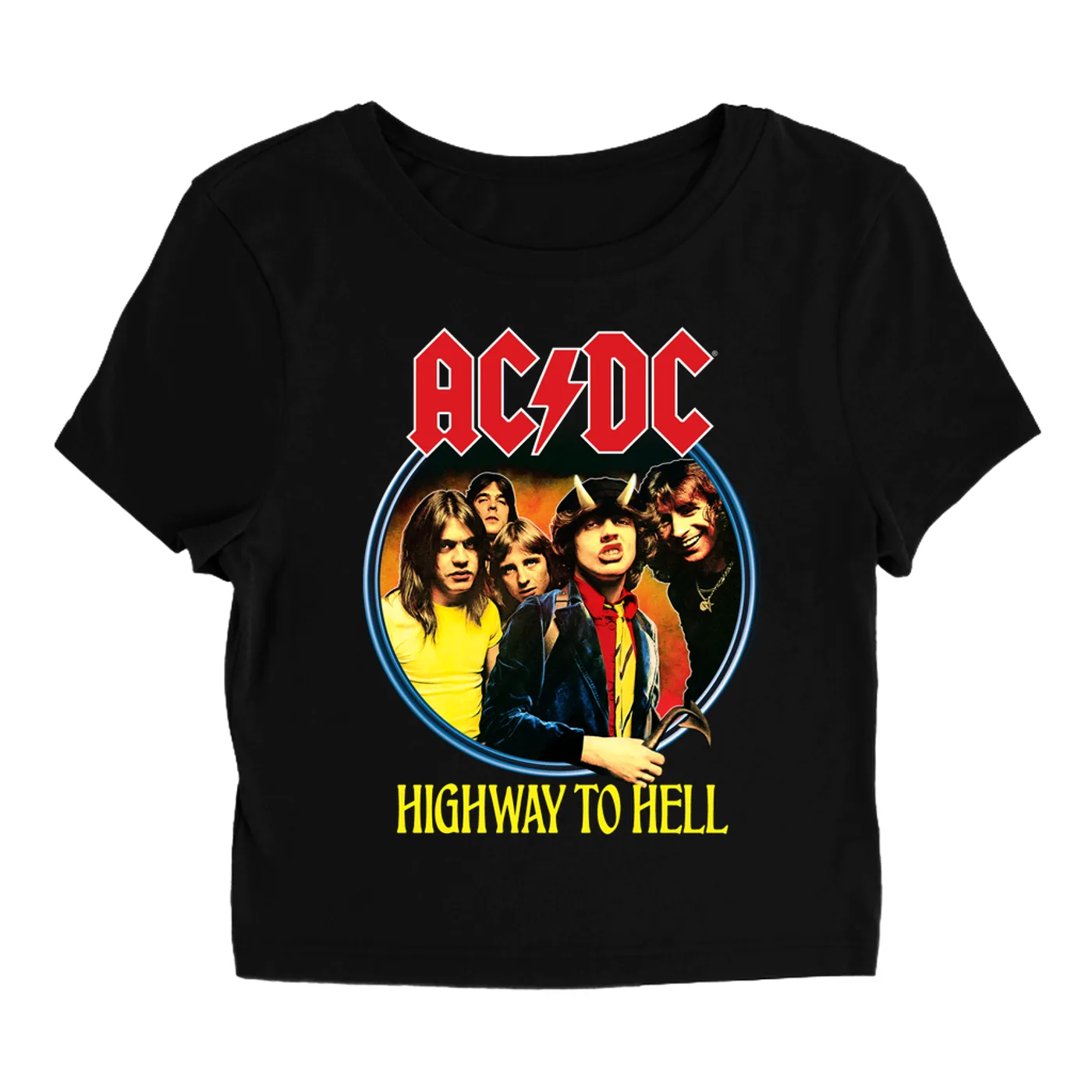AC/DC Women's T-Shirt | Highway To Hell Group Design (Merchbar Exclusive) ACDC Baby Tee