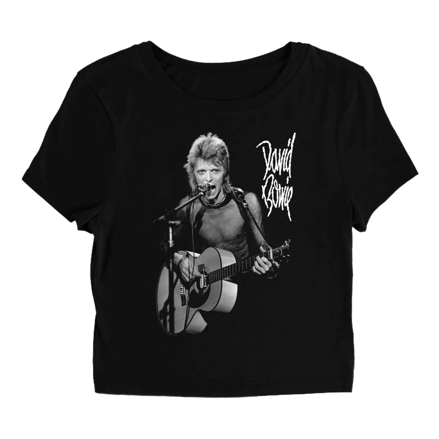 David Bowie Women's T-Shirt | Mick Rock Photo In Concert David Bowie Baby Tee