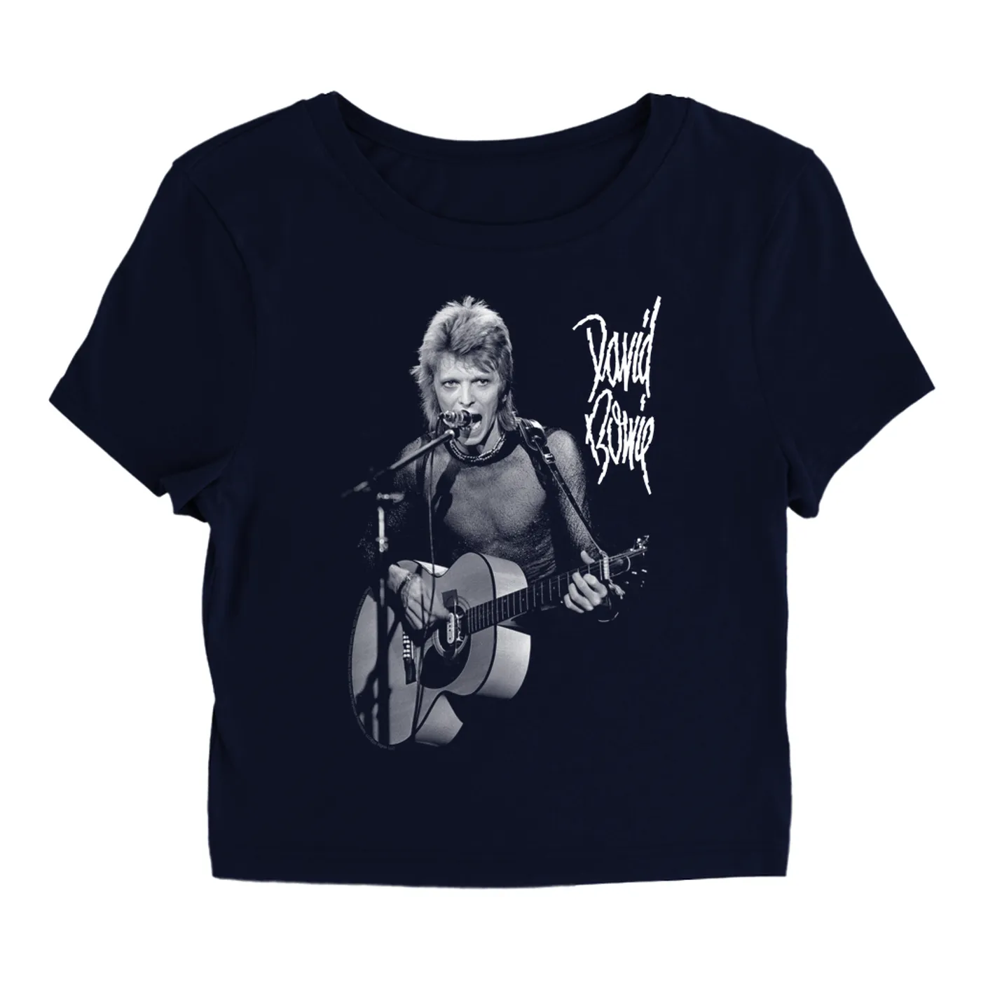 David Bowie Women's T-Shirt | Mick Rock Photo In Concert David Bowie Baby Tee