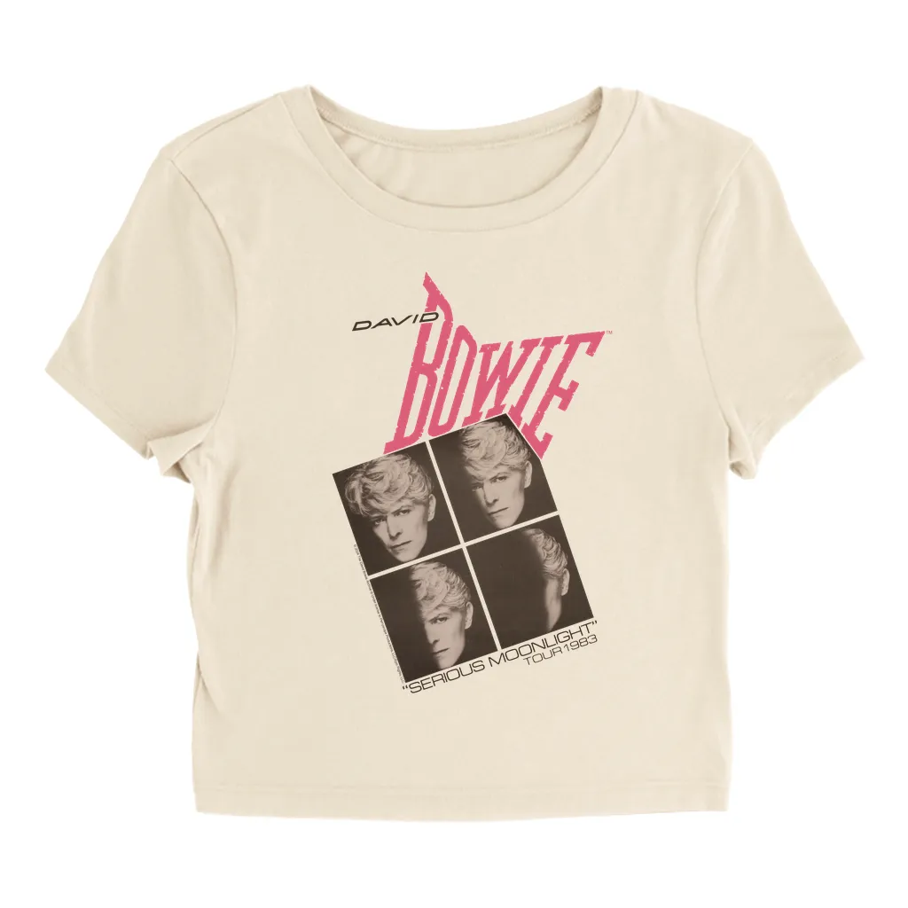 Women's T-Shirt | Serious Moonlight 1983 Concert Tour Poster Pink (Equineop Exclusive) Baby Tee